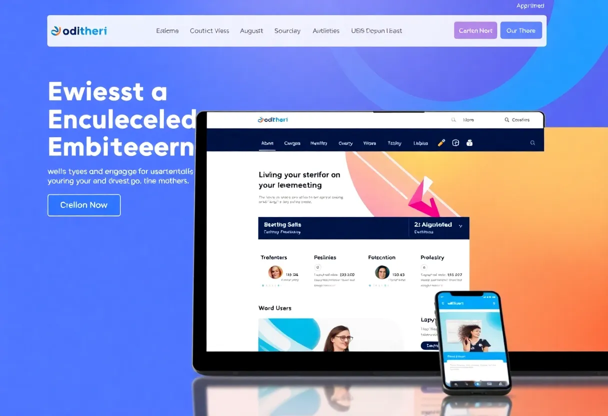 Website with excellent user experience design and happy users