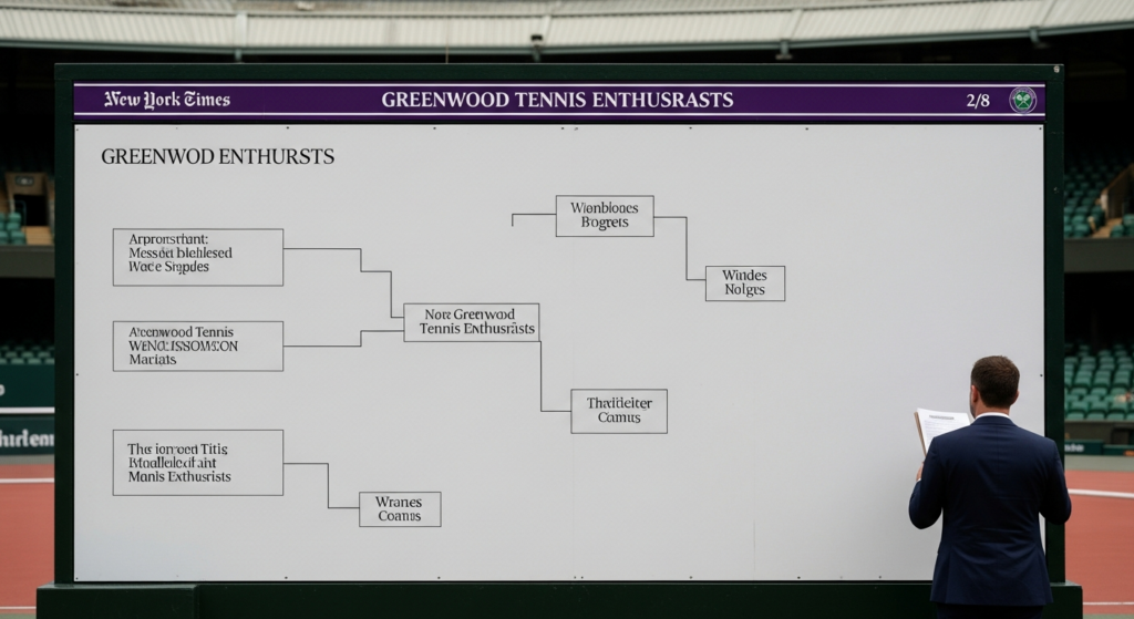 Greenwood Tennis Enthusiasts Track Wimbledon Men’s Singles Bracket