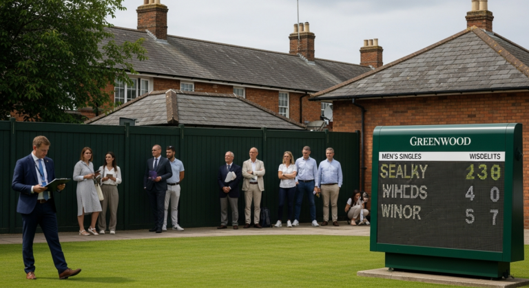 Greenwood Tennis Fans Track Wimbledon Men's Singles Scores