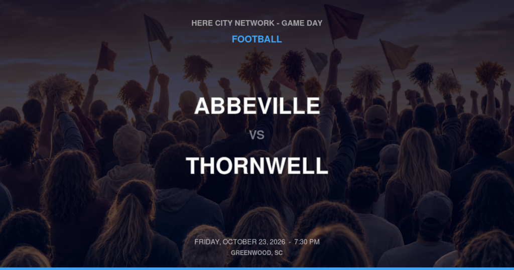 Abbeville vs. Thornwell — Football Game Day — Clinton, SC — Oct 23, 2026