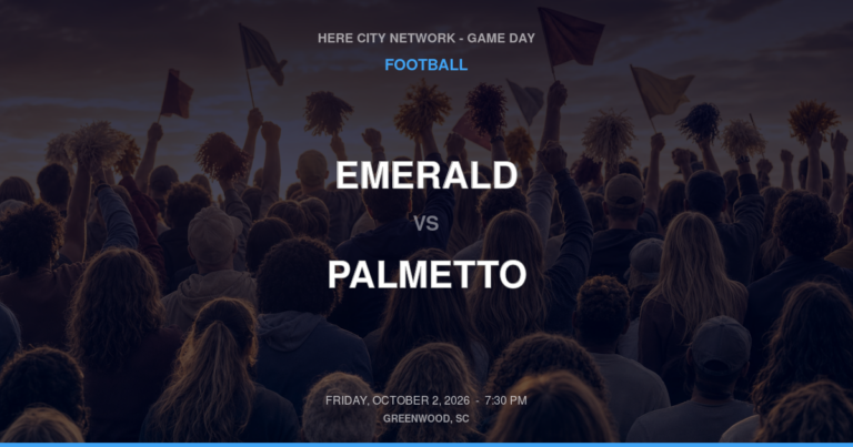 Emerald vs. Palmetto — Football Game Day — Williamston, SC — Oct 2, 2026