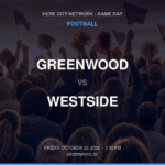 GREENWOOD vs WESTSIDE FOOTBALL game day graphic - Greenwood, SC
