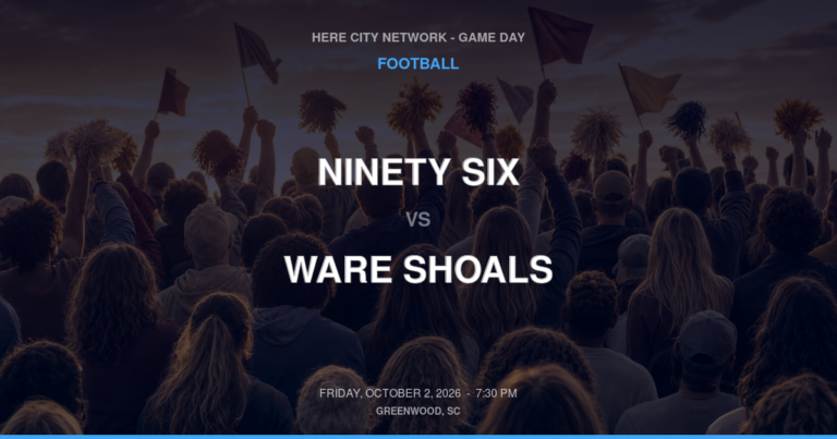 Ninety Six vs. Ware Shoals — Football Game Day — Ware Shoals, SC — Oct 2, 2026