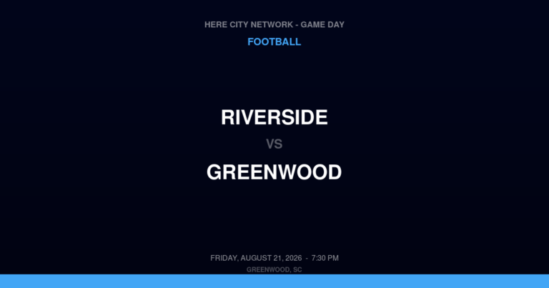 Riverside vs. Greenwood — Football Game Day — Greenwood, SC — Aug 21, 2026